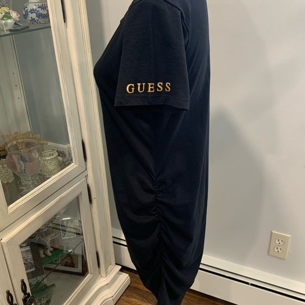 Guess Asymmetrical Black T-Shirt Dress - Picture 8 of 10